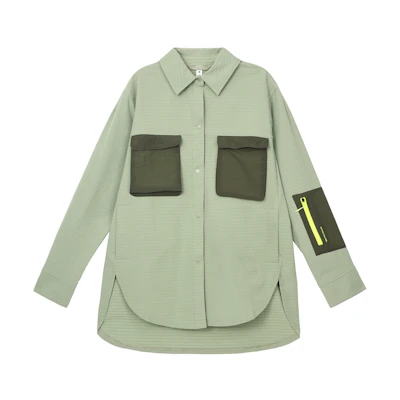 (Women) Lululemon Fleece Hiking Overshirt Long-Sleeve Casual Button Jacket LW3FO3S