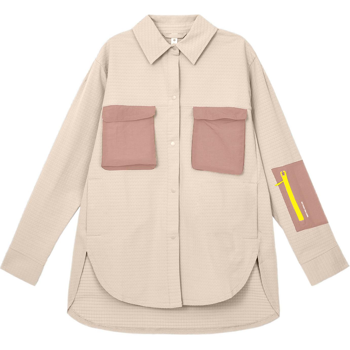 Order (Women) Lululemon Fleece Hiking Overshirt Long-Sleeve Casual Button Jacket LW3FO3S