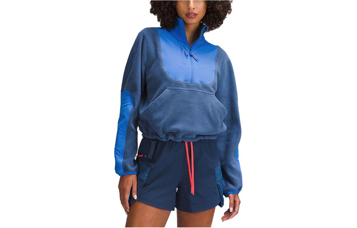 Lookbook (W) ルルレモン フリース リップストップ ハーフジップ 長袖 プルオーバースウェット LW3GZDS