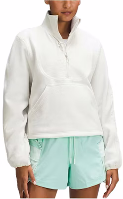 (W) ルルレモン フリース リップストップ ハーフジップ 長袖 プルオーバースウェット LW3GZDS Shop (W) ルルレモン フリース リップストップ ハーフジップ 長袖 プルオーバースウェット LW3GZDS