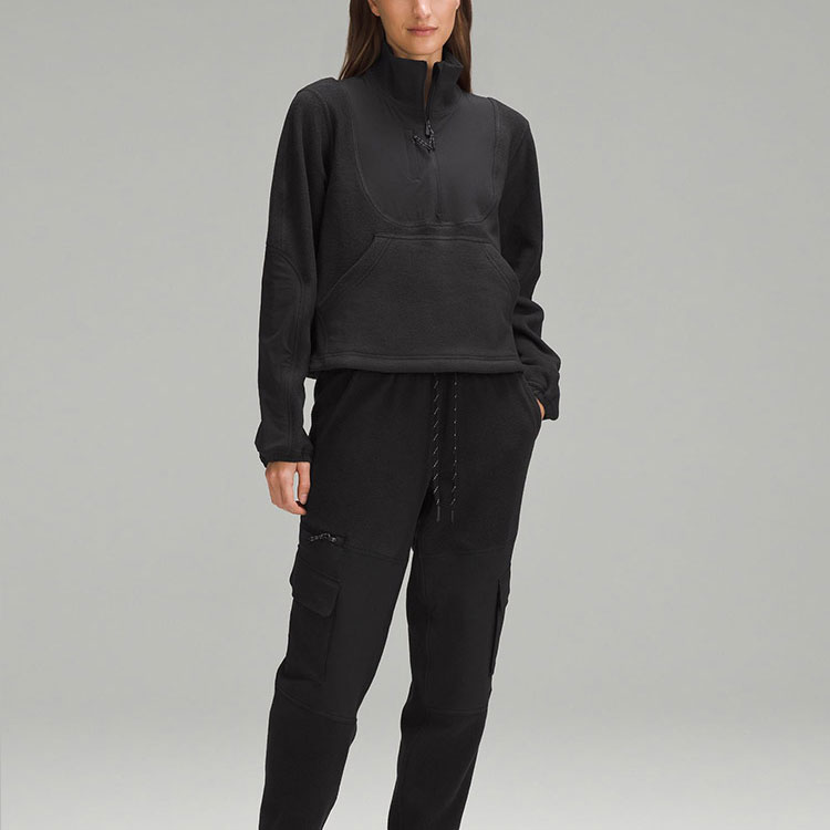 Sizing (W) ルルレモン フリース リップストップ ハーフジップ 長袖 プルオーバースウェット LW3GZDS