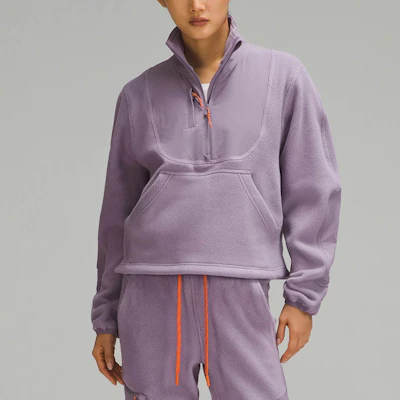 (W) ルルレモン フリース リップストップ ハーフジップ 長袖 プルオーバースウェット LW3GZDS 2