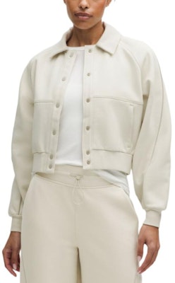 (Women) Lululemon Fleece Varsity Casual Solid Color Jacket - Comfortable & Stylish LW3IVHS 2