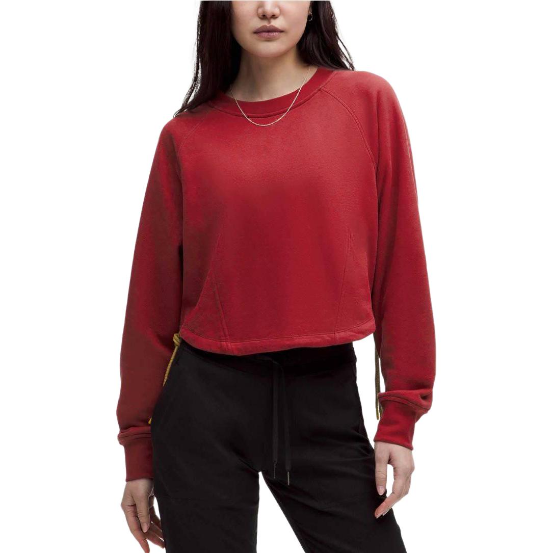 (Women) Lululemon French Terry Crewneck Relaxed Long-Sleeve Cropped Sweatshirt LW3IM5S