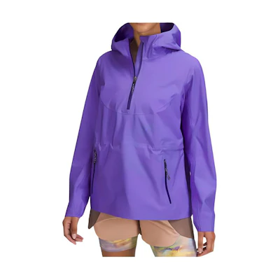 (Women) Lululemon FW22 Glyde Waterproof Solid Half-Zip Hooded Jacket LW4BTZS