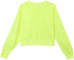 (Women) Lululemon FW22 Solid Color Cropped Crewneck Long Sleeve Sweatshirt LW3FNVS (Women) Lululemon FW22 Solid Color Cropped Crewneck Long Sleeve Sweatshirt LW3FNVS