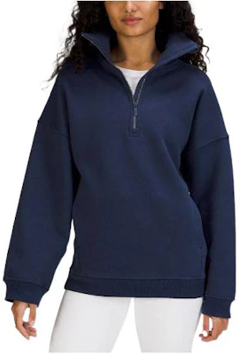 (W) ルルレモン FW22 厚手 無地 ハイネック ハーフジップ プルオーバースウェット LW3FICS Buy (W) ルルレモン FW22 厚手 無地 ハイネック ハーフジップ プルオーバースウェット LW3FICS