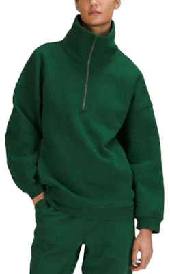 (W) ルルレモン FW22 厚手 無地 ハイネック ハーフジップ プルオーバースウェット LW3FICS Order (W) ルルレモン FW22 厚手 無地 ハイネック ハーフジップ プルオーバースウェット LW3FICS