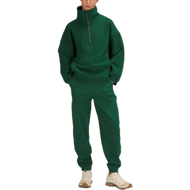 Lookbook (W) ルルレモン FW22 厚手 無地 ハイネック ハーフジップ プルオーバースウェット LW3FICS