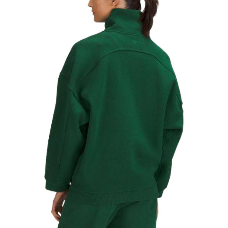 Shop (W) ルルレモン FW22 厚手 無地 ハイネック ハーフジップ プルオーバースウェット LW3FICS