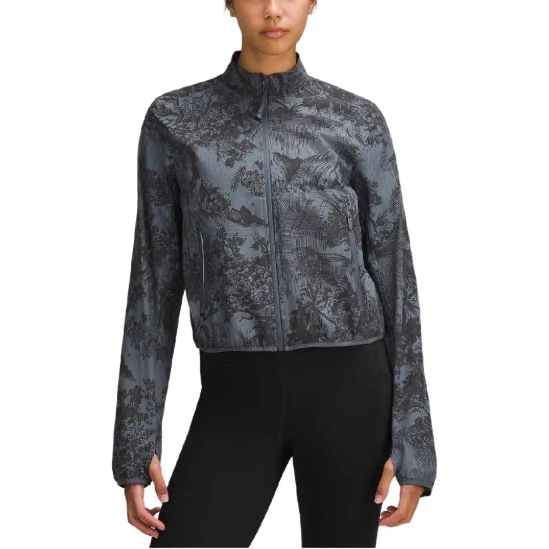 (Women) Lululemon FW24 Lightweight Running Jacket Sketch Print Multicolor LW4CGES
