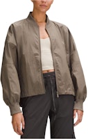 (Women) Lululemon Glyde™ Fabric Lightweight Solid Bomber Jacket with Drawstring Hem LW4CE0S (Women) Lululemon Glyde™ Fabric Lightweight Solid Bomber Jacket with Drawstring Hem LW4CE0S
