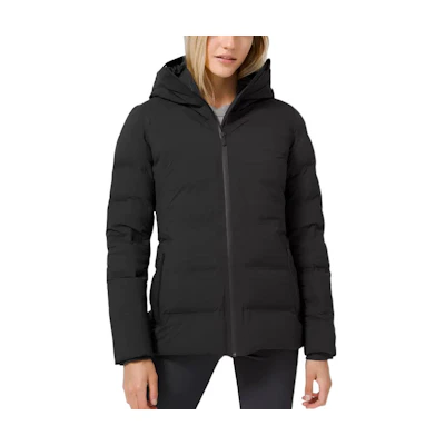 (Women) Lululemon Glyde Fabric Solid Hooded Zip Down Jacket for Women LW4BN6S