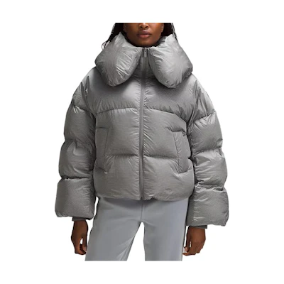 (Women) Lululemon Goose Down Puffer Jacket Short Zip-Up Collared 600 Fill LW4CCPS
