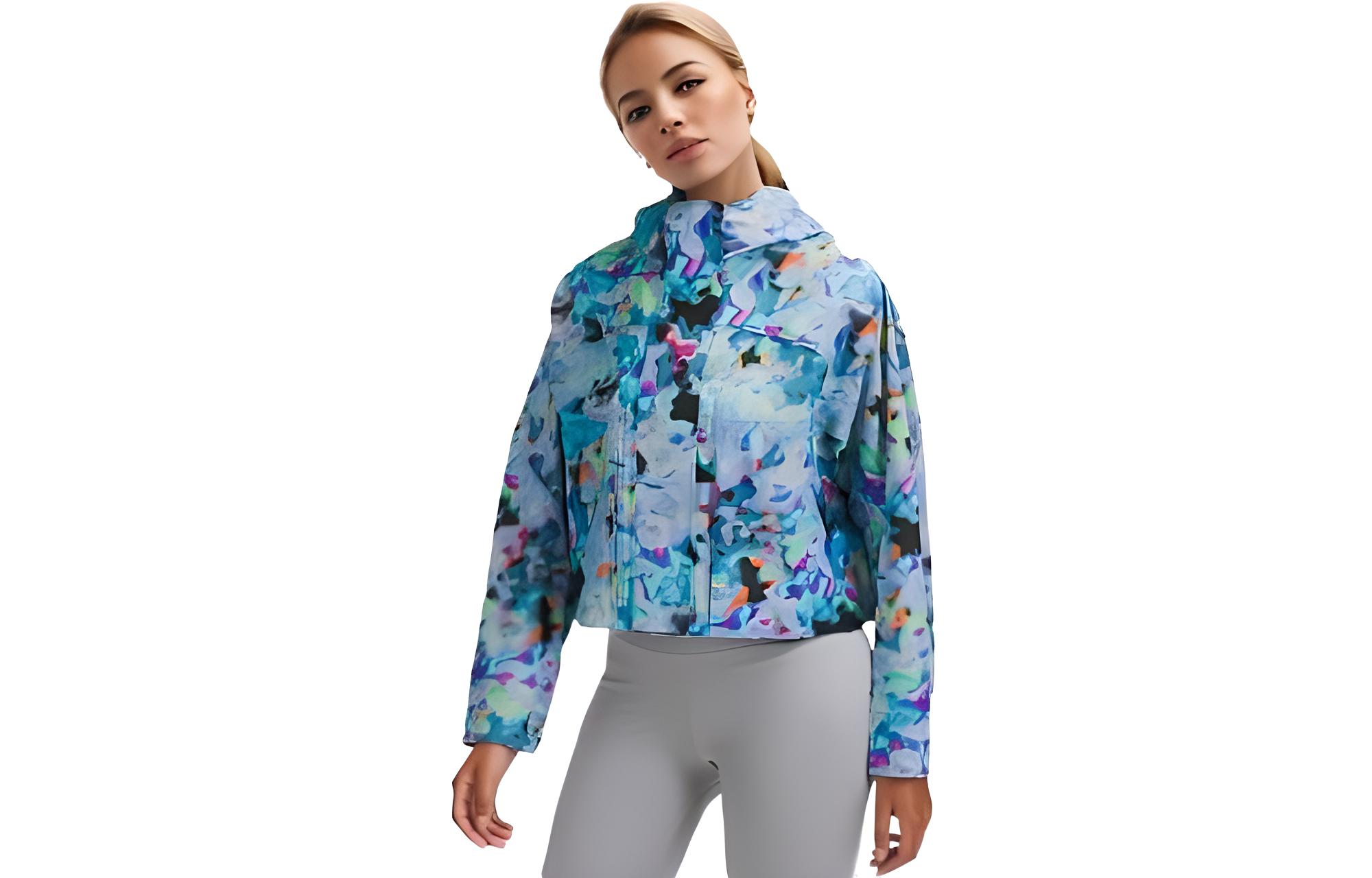 (Women) Lululemon Gradient Waterproof Hooded Jacket - Colorful Print LW4BRVS