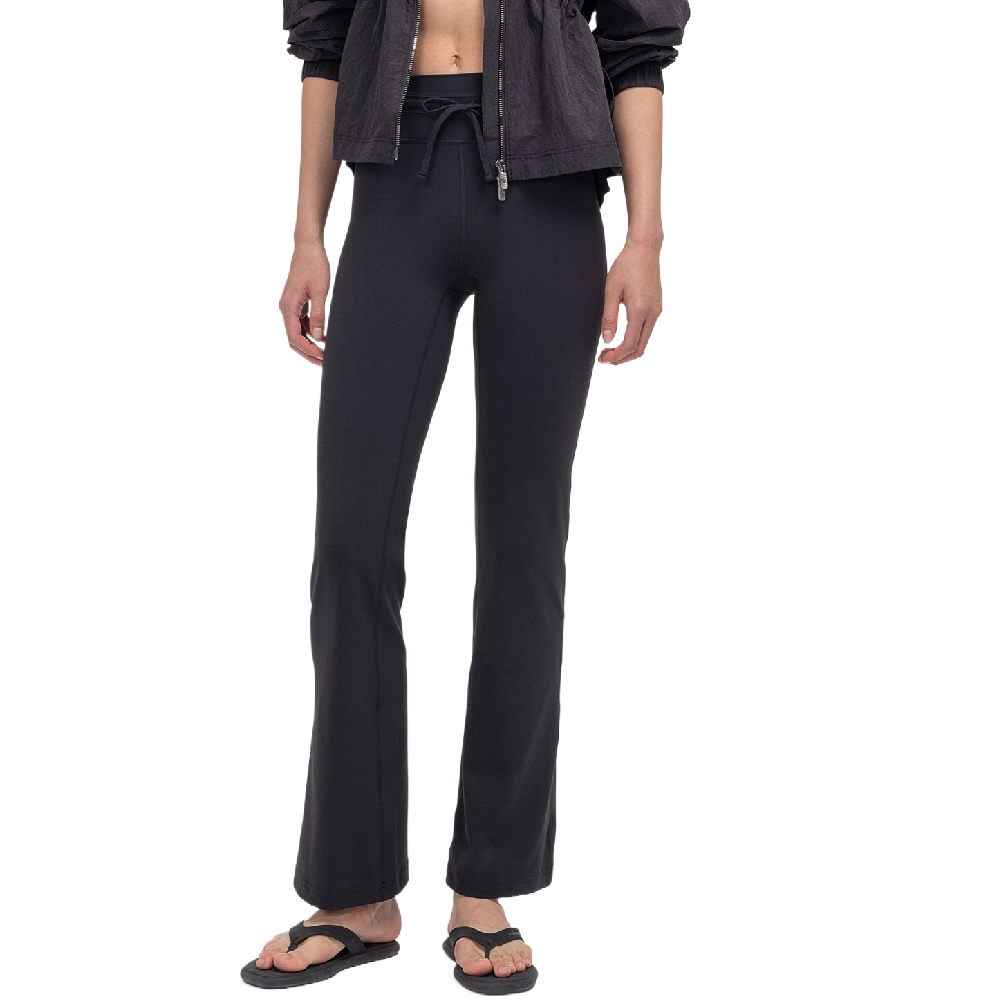 (Women) Lululemon Groove High-Waist Yoga Pants for Women - Nulu Fabric, Solid Color. LW5IGGS