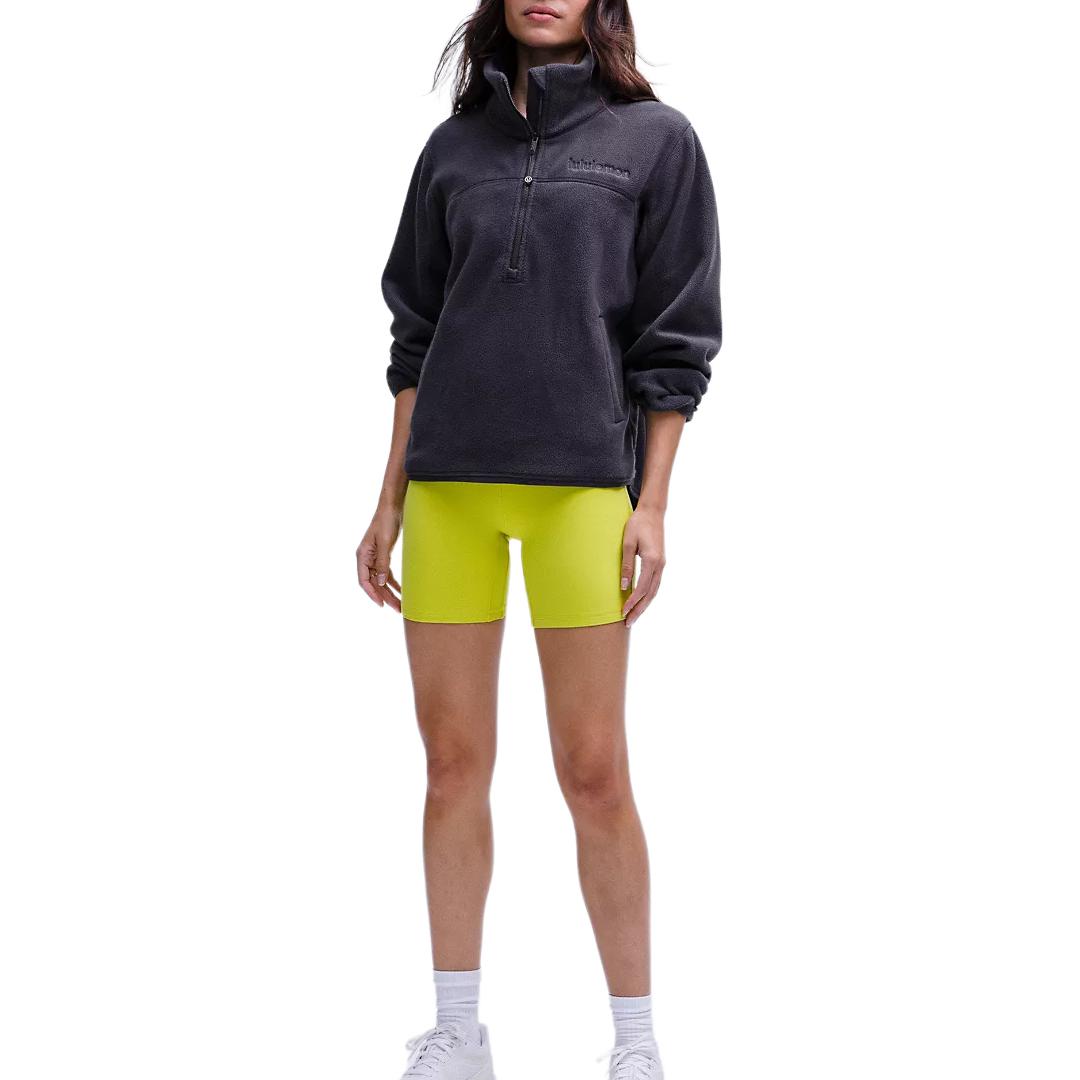 Shop (W) ルルレモン ハーフジップ リラックスフィット 長袖 暖かいスウェットシャツ LW3HIZS