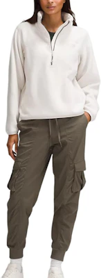 (W) ルルレモン ハーフジップ リラックスフィット 長袖 暖かいスウェットシャツ LW3HIZS 1