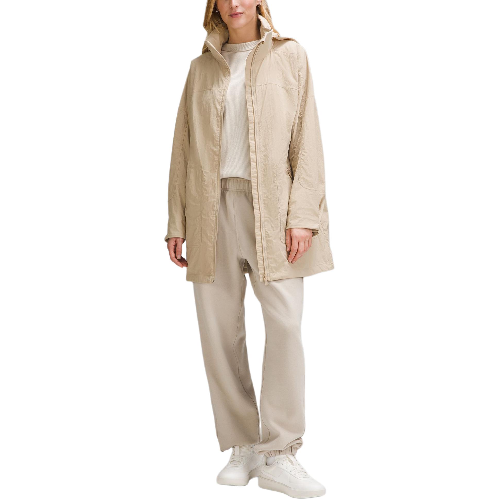 (Women) Lululemon Hooded Mid-Length Utility Jacket Zip-Up Casual Coat LW4CE4S