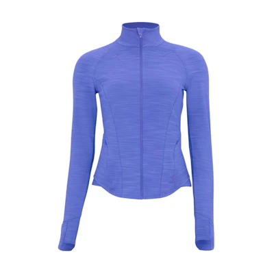 (Women) Lululemon InStill Solid Color Mock Neck Zip Jacket Indigo Blue LW3GUIS