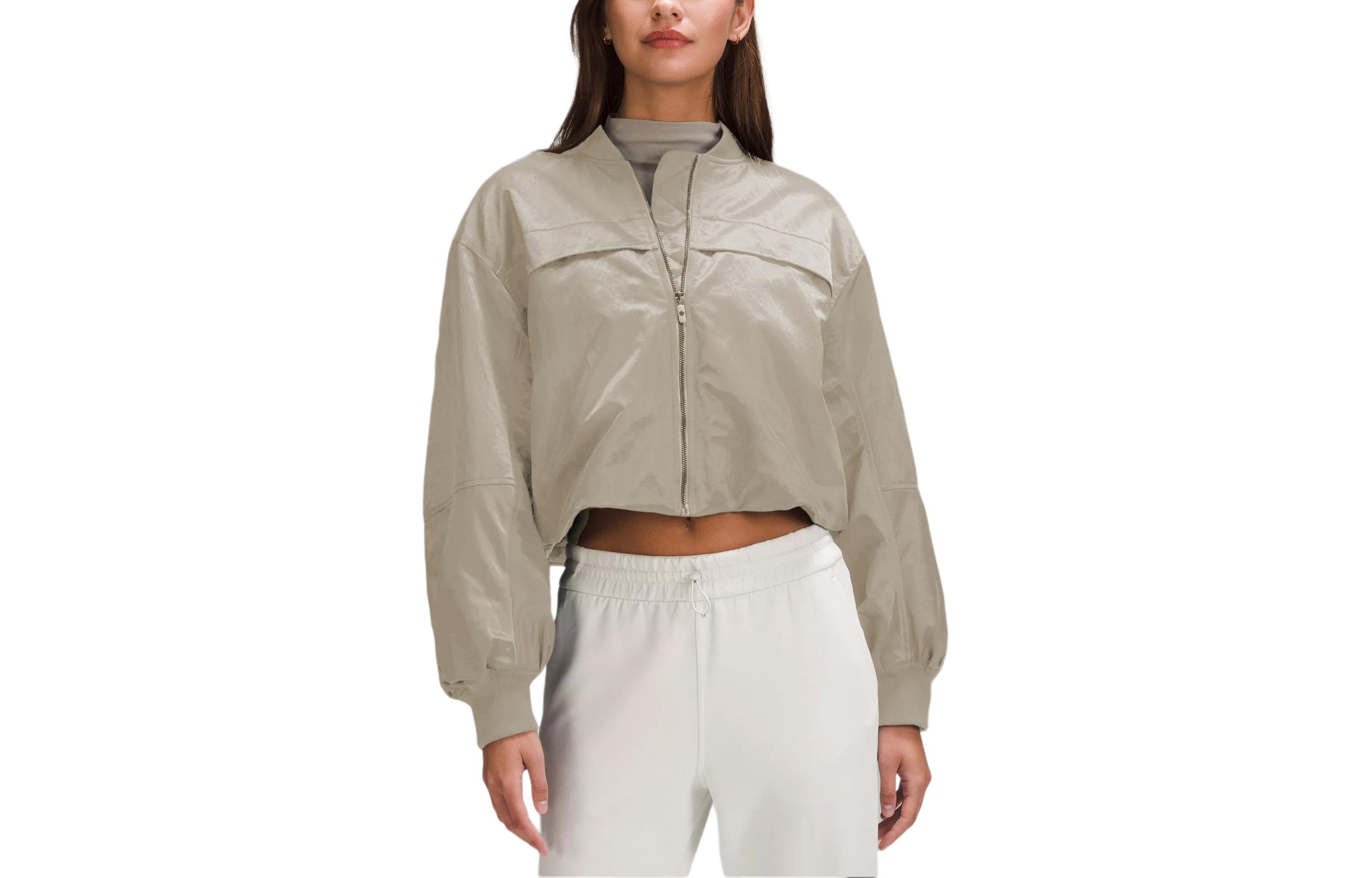 (Women) Lululemon Insulated Solid Color Baseball Collar Jacket LW4CCUS