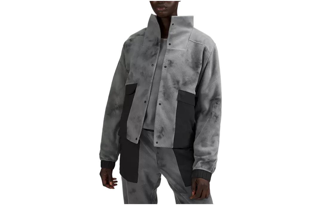 (Women) Lululemon LAB Diamond Tie-Dye Fleece High-Neck Long-Sleeve Jacket LW3FB1S