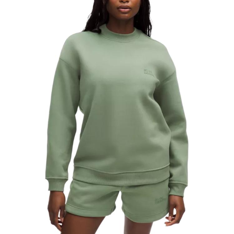 Sizing (W) Lululemon 字母標誌圓領長袖運動衫 LW3HRSS