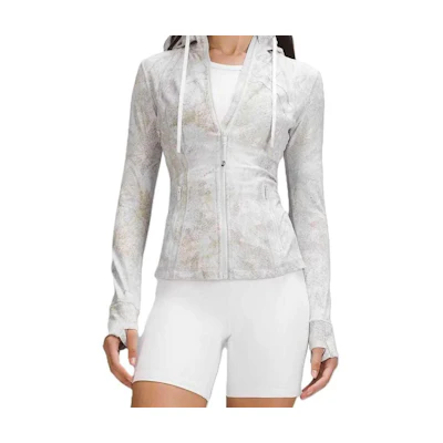 (Women) Lululemon Lightweight Breathable Sweat-Wicking Floral Mesh Jacket LW3HWCS