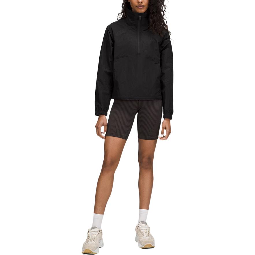 Shop (W) Lululemon Jaket Pullover Separuh Zip Ringan Lelaki/Wanita LW4BT9S