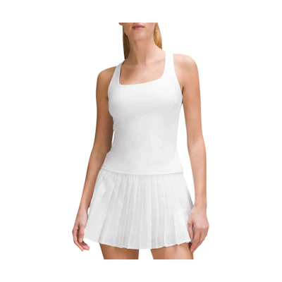 (Women) Lululemon Lightweight Tennis Tank Top Solid Color U-Neck Sleeveless LW1EQ6S