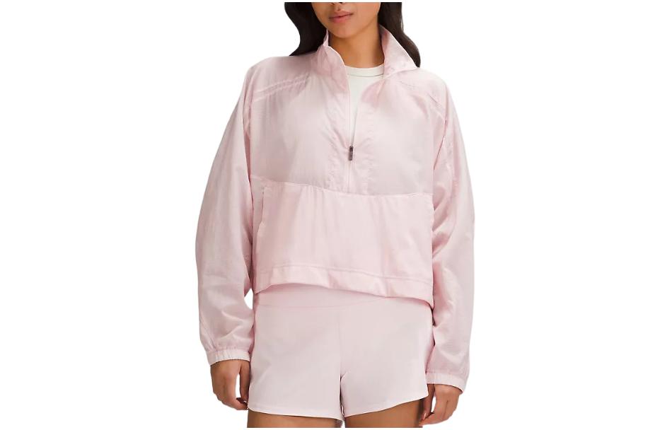 (Women) Lululemon Lightweight Woven Side-Snap Anorak Jacket Pullover LW3GQYS