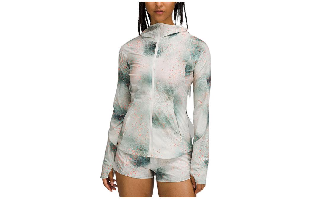 (Women) Lululemon Mist Over Tie-Dye Zip Hoodie Jacket White LW4BUYS