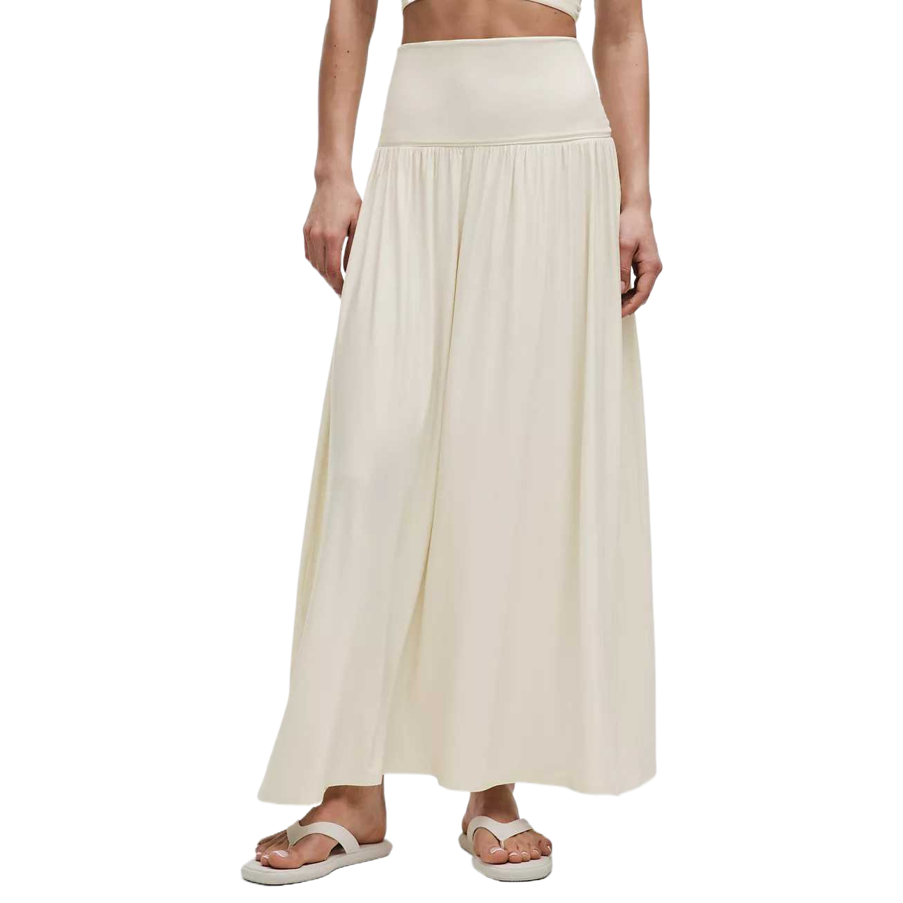 (Women) Lululemon Nulu™ Fabric 2-in-1 Maxi Dress Soft Solid Slim Casual Long Dress Women LW1FFRS