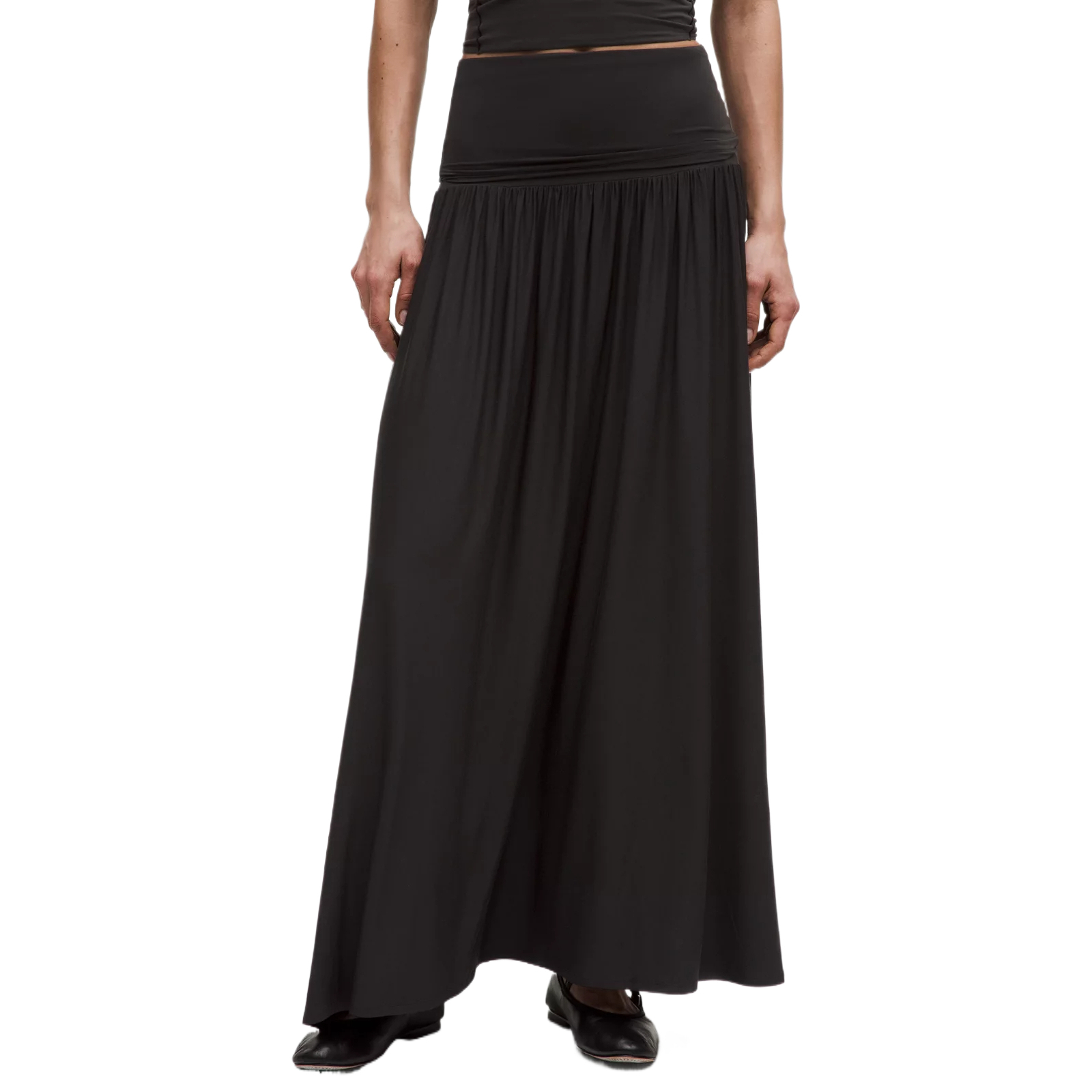 Order (W) Lululemon Gaun Maxi 2-in-1 Kain Nulu™ Slim Kasual Panjang Wanita LW1FFRS