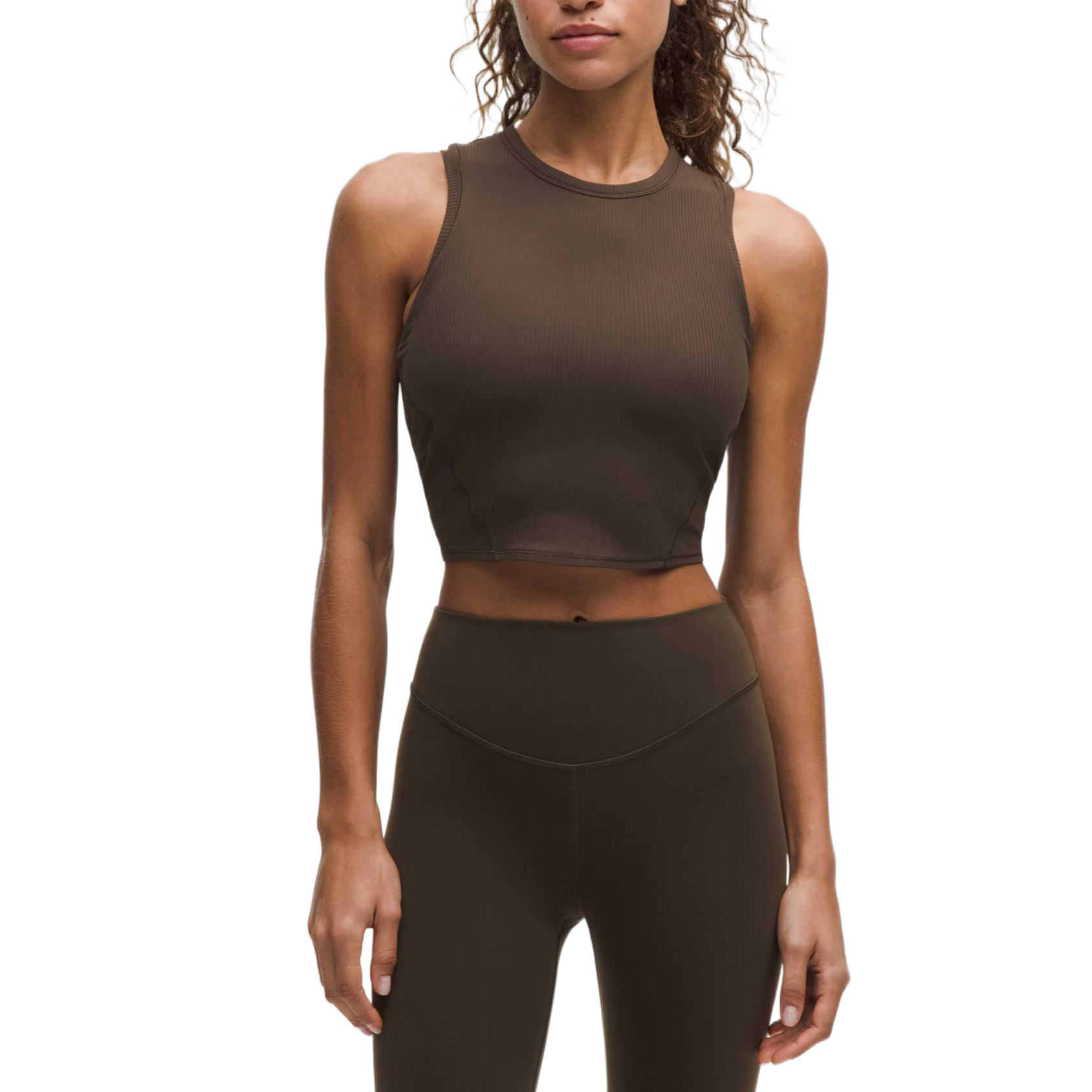 (Women) Lululemon Nulu Light Support Sleeveless Solid Color Sports Tank Top LW1GANS