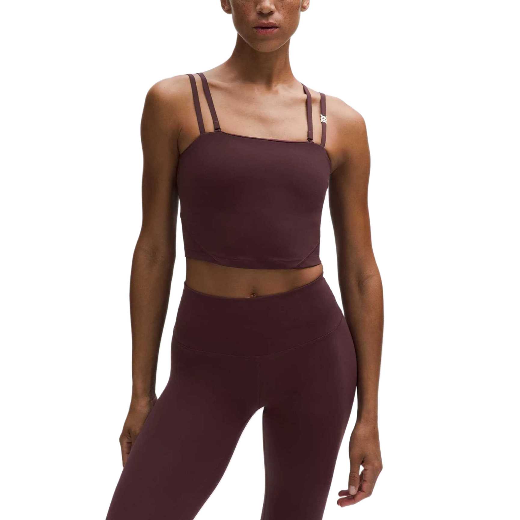 (Women) Lululemon Nulu Logo Charm Slim Fit Breathable Yoga Tank Top - Light Support LW1FQMS