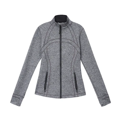 (Women) Lululemon Outdoor Athletic Zip Hoodie Jacket - Grey LW3HNFS
