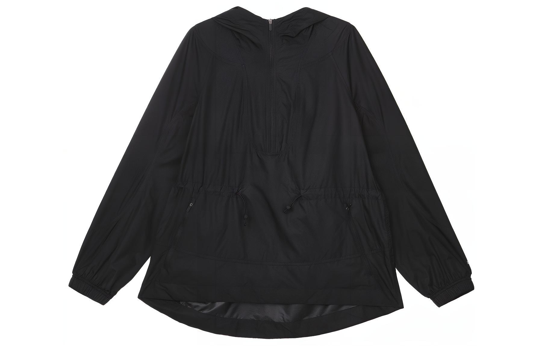 (Women) Lululemon Outdoor Half-Zip Solid Color Hooded Running Jacket LW4BR4S