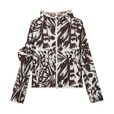 (Women) Lululemon Packable Running Jacket Full Print Hooded Lightweight Coat LW4CILS