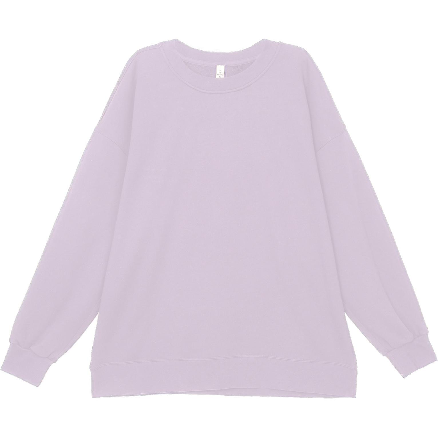 Cheap (W) Lululemon Sudadera Mujer Casual Perfectamente Holgada Cuello Redondo Sólida LW3DUTS