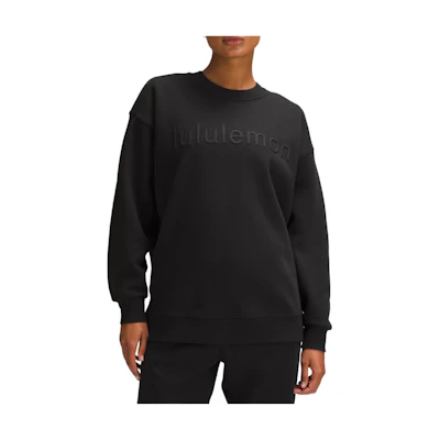 (Women) Lululemon Perfectly Oversized Crewneck Sweatshirt Casual Letter Print LW3HJHS