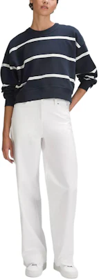 (Women) Lululemon Perfectly Oversized Cropped Crew Striped Sweatshirt LW3GLBS Shop (Women) Lululemon Perfectly Oversized Cropped Crew Striped Sweatshirt LW3GLBS