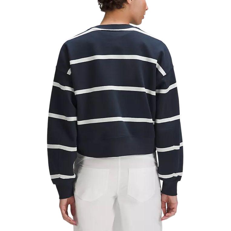 Purchase (Women) Lululemon Perfectly Oversized Cropped Crew Striped Sweatshirt LW3GLBS