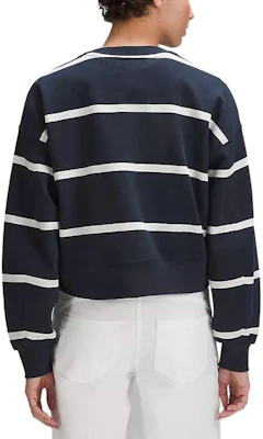 (Women) Lululemon Perfectly Oversized Cropped Crew Striped Sweatshirt LW3GLBS Purchase (Women) Lululemon Perfectly Oversized Cropped Crew Striped Sweatshirt LW3GLBS
