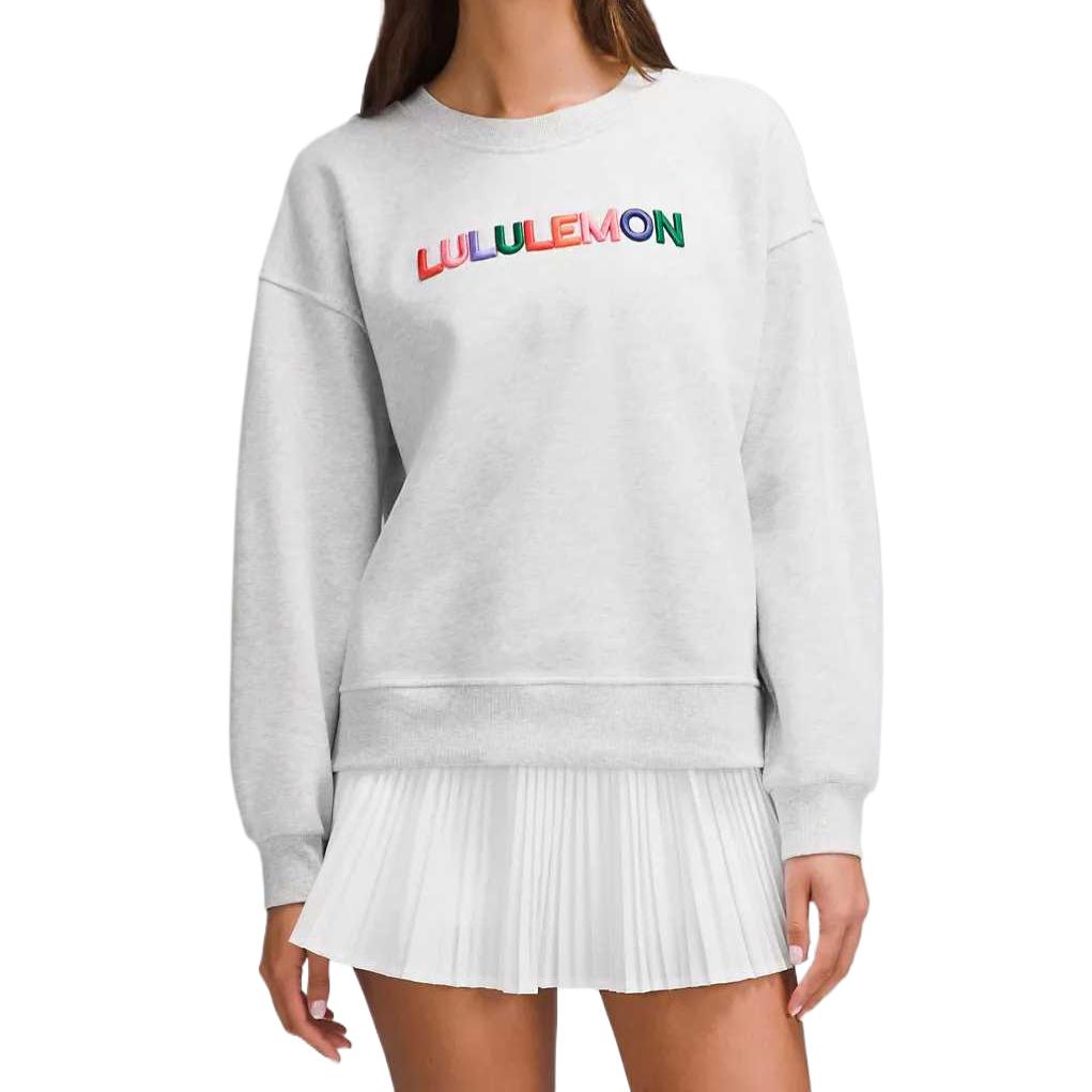 (Women) Lululemon Perfectly Oversized Fleece Crew Graphic Sweatshirt - Comfy & Stylish LW3IL7S