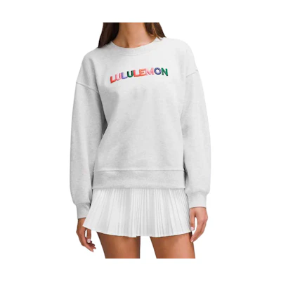 (Women) Lululemon Perfectly Oversized Fleece Crew Graphic Sweatshirt - Comfy & Stylish LW3IL7S