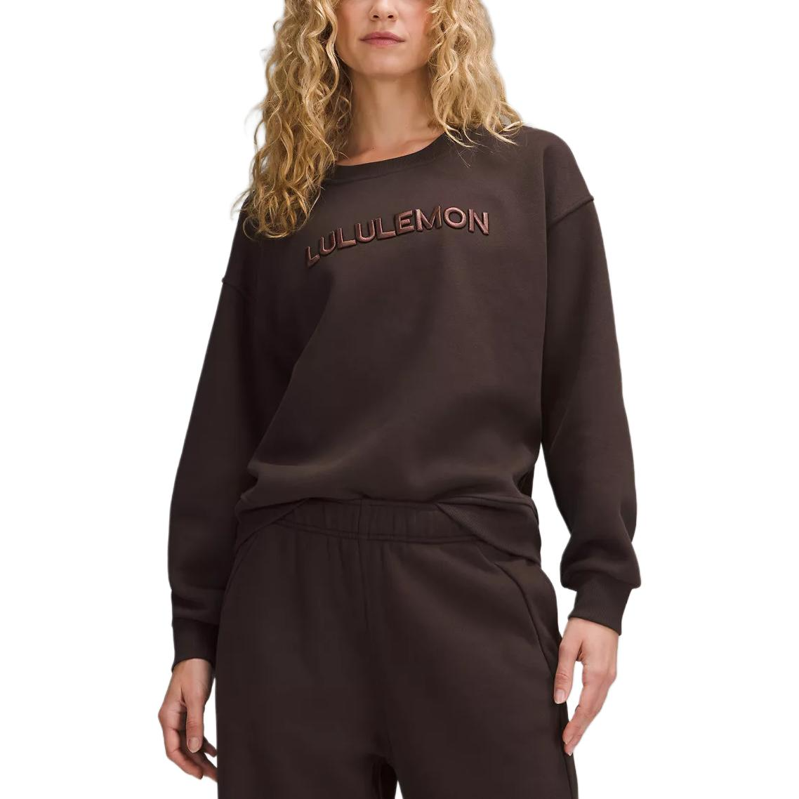 Details for (W) Lululemon寬鬆羊羔絨印花衛衣 - 舒適時尚款 LW3IL7S