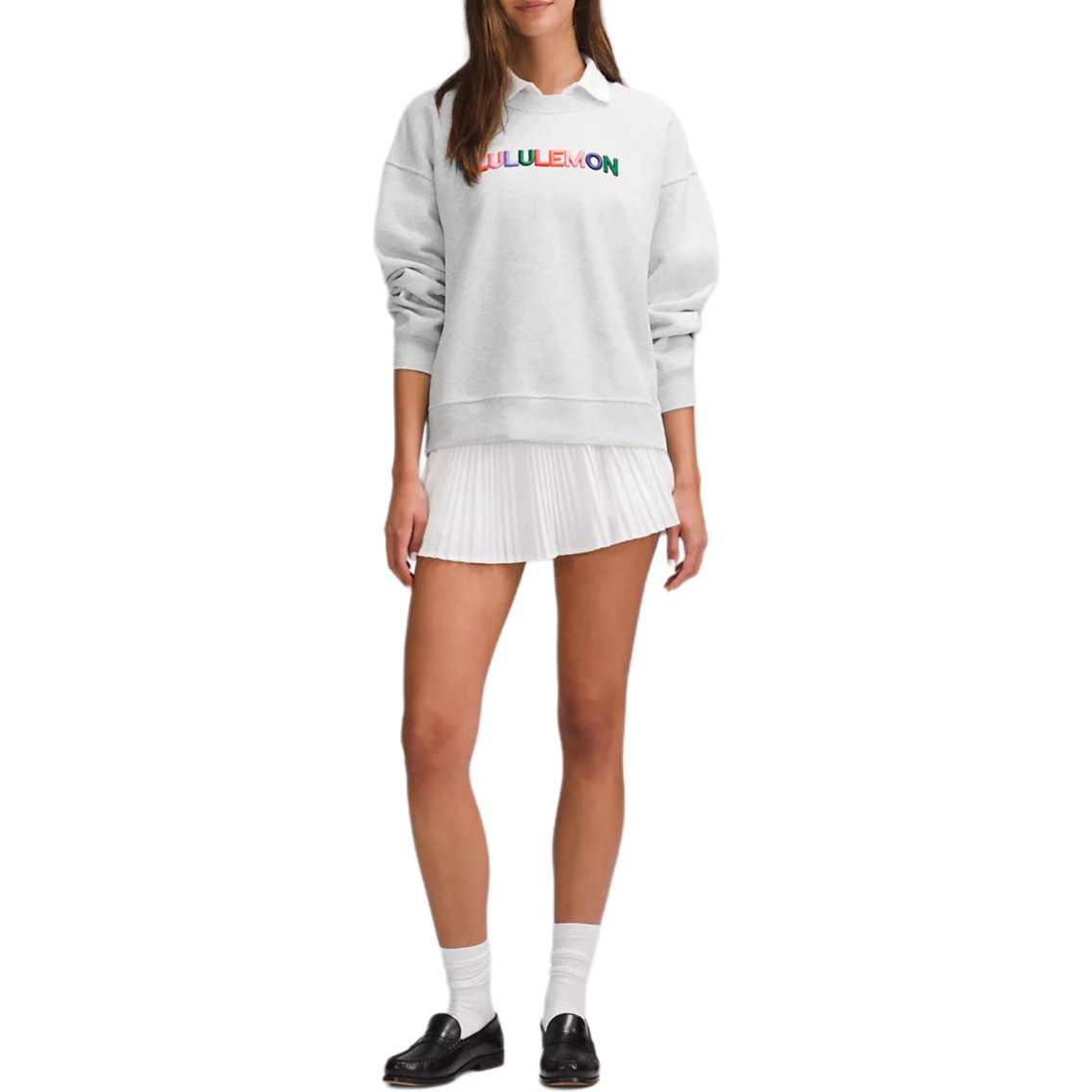 Cheap (W) Lululemon寬鬆羊羔絨印花衛衣 - 舒適時尚款 LW3IL7S