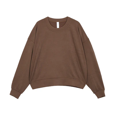 (Women) Lululemon Perfectly Oversized Ribbed Crewneck Long Sleeve Sweatshirt Women LW3GLAS