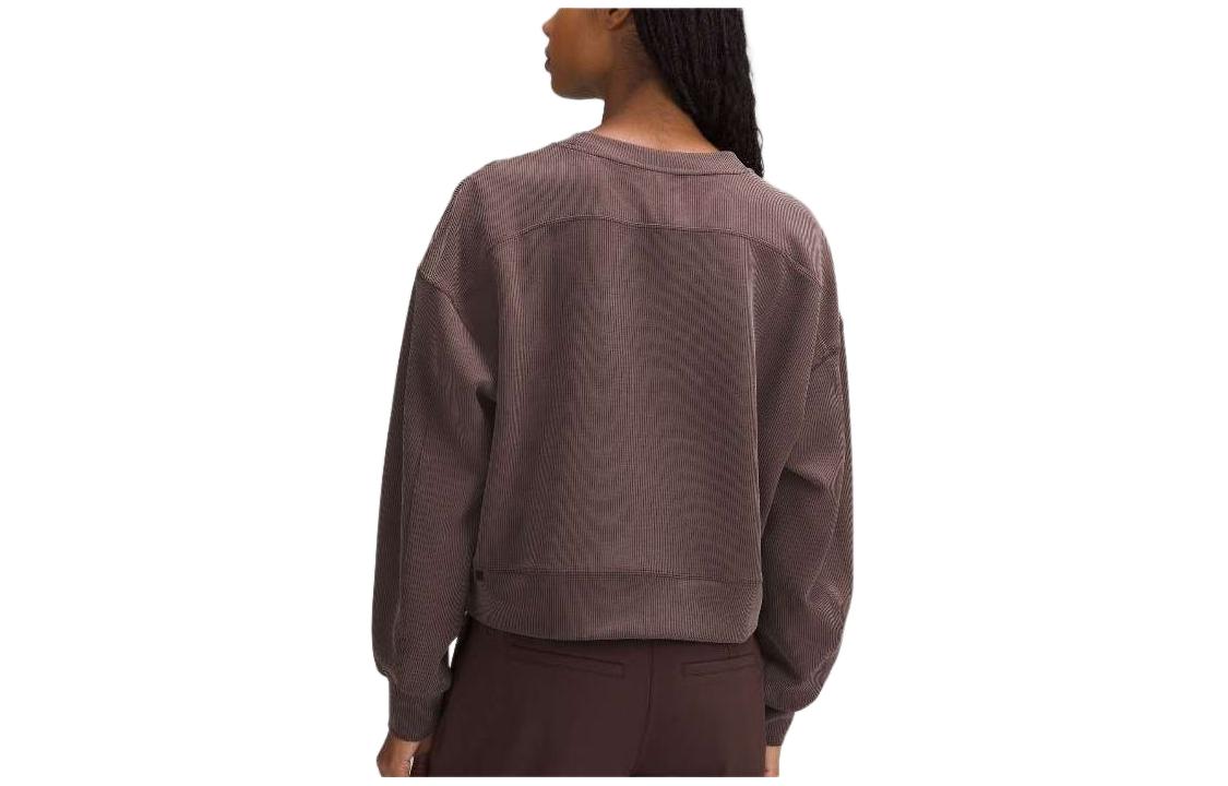 Sizing (W) Lululemon 寬鬆羅紋圓領長袖衛衣 女款 LW3GLAS